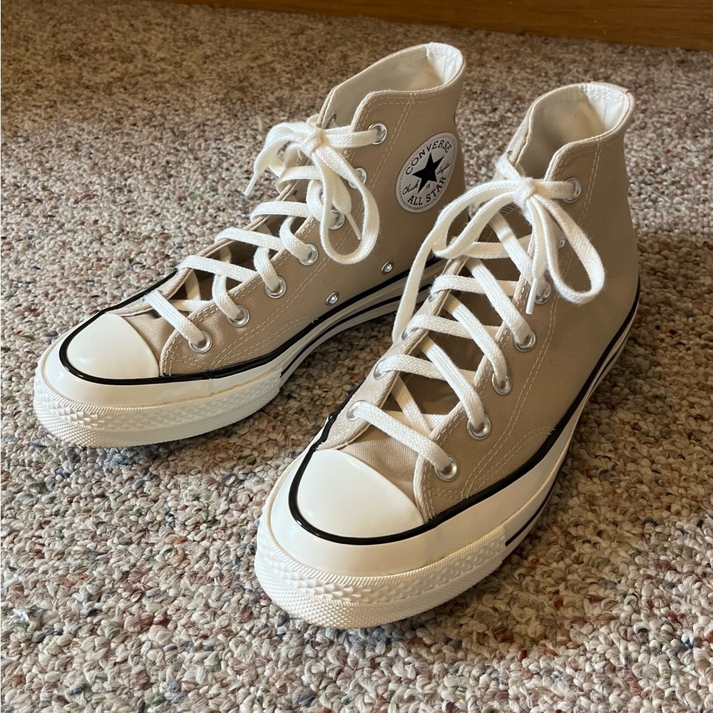 Converse Beige High-Top Sneakers Shoes
